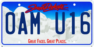 SD license plate 0AMU16