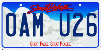 SD license plate 0AMU26