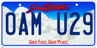SD license plate 0AMU29