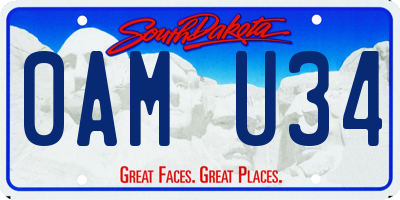 SD license plate 0AMU34