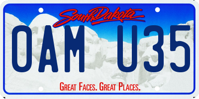 SD license plate 0AMU35