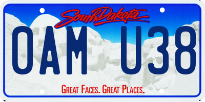 SD license plate 0AMU38