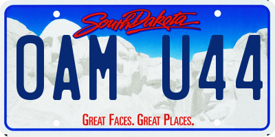 SD license plate 0AMU44