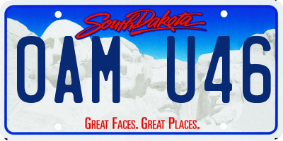 SD license plate 0AMU46