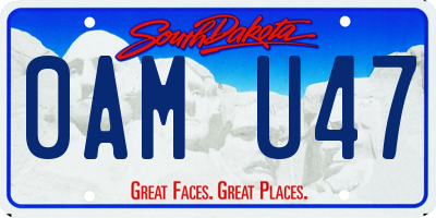 SD license plate 0AMU47