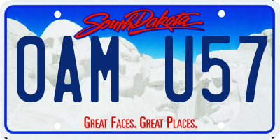 SD license plate 0AMU57