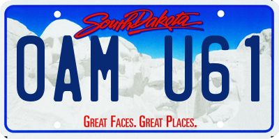 SD license plate 0AMU61