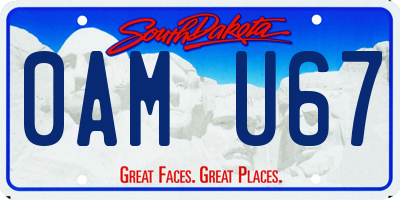 SD license plate 0AMU67