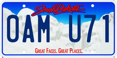 SD license plate 0AMU71