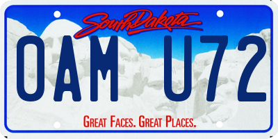 SD license plate 0AMU72