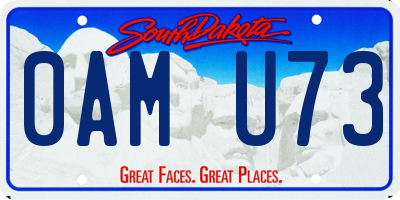 SD license plate 0AMU73