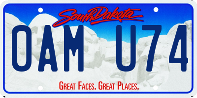 SD license plate 0AMU74