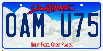 SD license plate 0AMU75