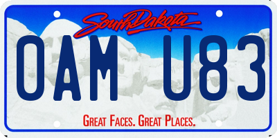 SD license plate 0AMU83