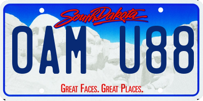 SD license plate 0AMU88