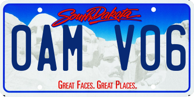 SD license plate 0AMV06