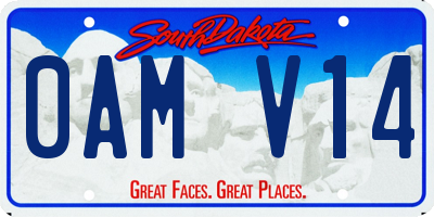 SD license plate 0AMV14