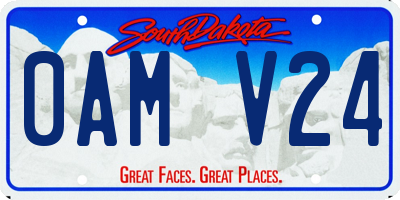 SD license plate 0AMV24