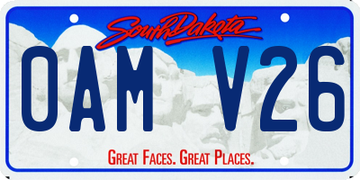 SD license plate 0AMV26