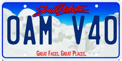 SD license plate 0AMV40