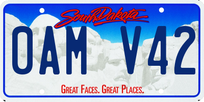 SD license plate 0AMV42