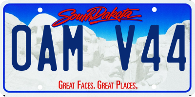SD license plate 0AMV44