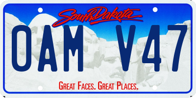 SD license plate 0AMV47