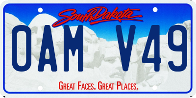 SD license plate 0AMV49