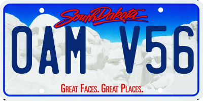 SD license plate 0AMV56