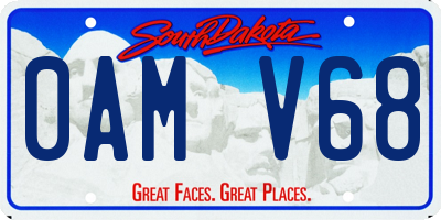 SD license plate 0AMV68