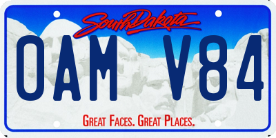 SD license plate 0AMV84