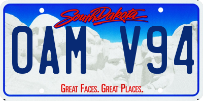 SD license plate 0AMV94