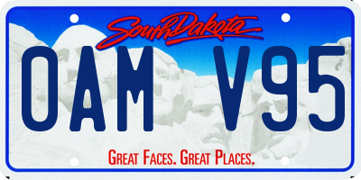 SD license plate 0AMV95