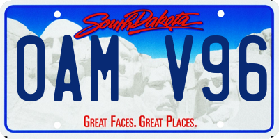 SD license plate 0AMV96