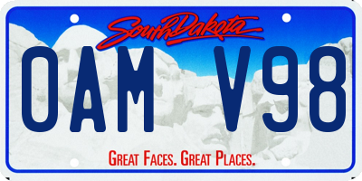 SD license plate 0AMV98