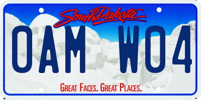 SD license plate 0AMW04