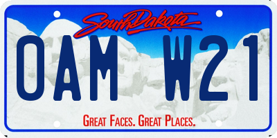 SD license plate 0AMW21