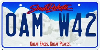 SD license plate 0AMW42