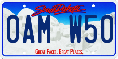 SD license plate 0AMW50