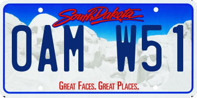 SD license plate 0AMW51