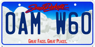 SD license plate 0AMW60