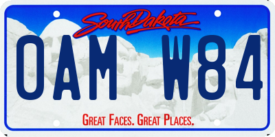 SD license plate 0AMW84