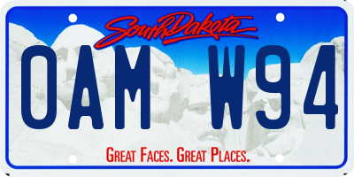 SD license plate 0AMW94