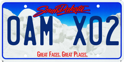 SD license plate 0AMX02