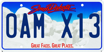 SD license plate 0AMX13