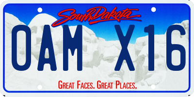 SD license plate 0AMX16