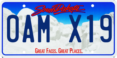 SD license plate 0AMX19