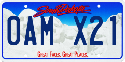 SD license plate 0AMX21
