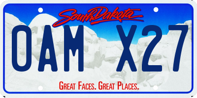 SD license plate 0AMX27