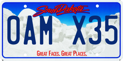 SD license plate 0AMX35